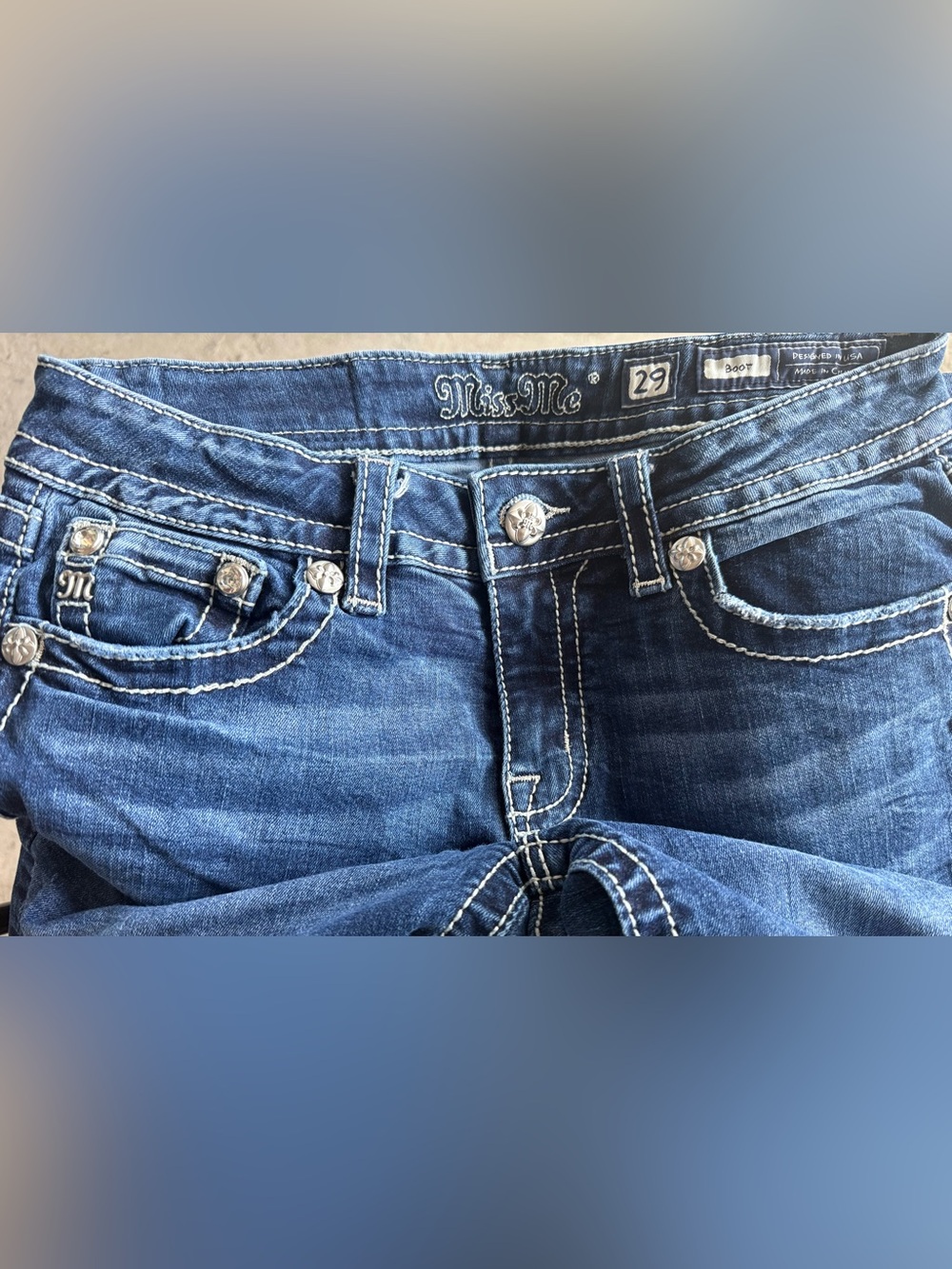 Miss Me Dark Blue High-Rise Women's Jeans
